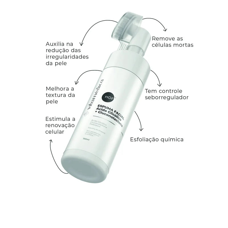 Espuma Facial com Ácido Glicólico + Gluconolactona – 150ml